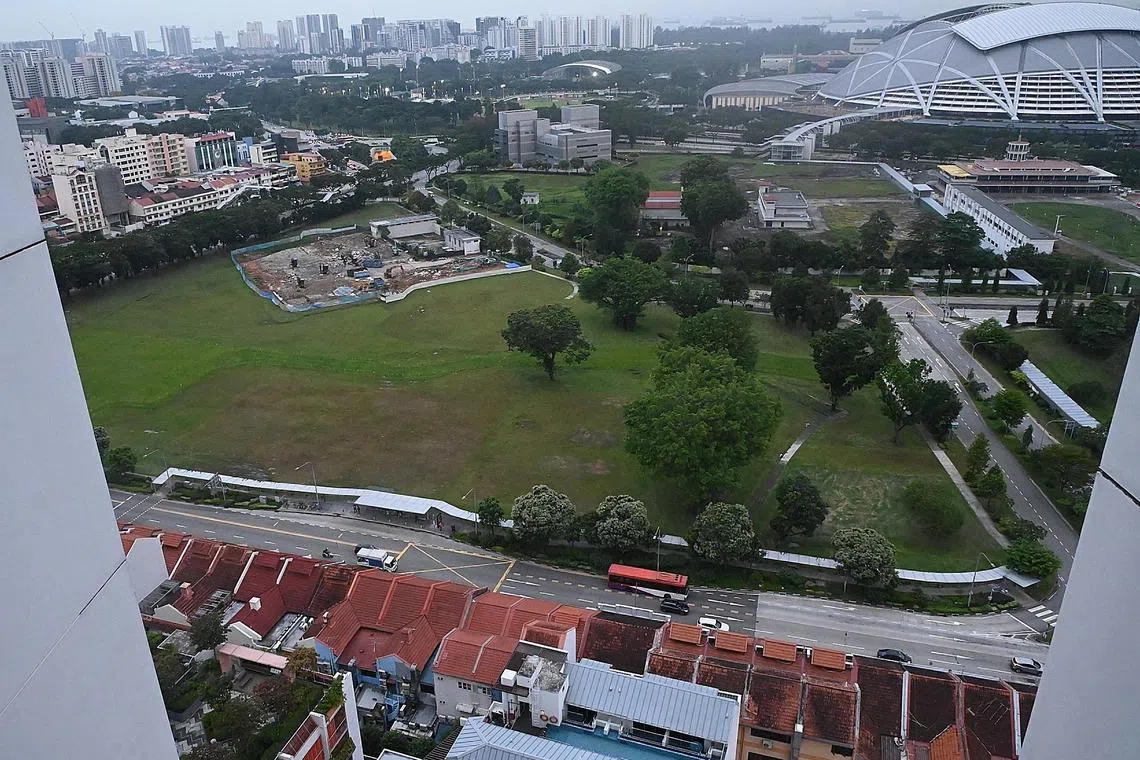 Pictured show the plot from Kallang Airport way 
taken on 26 May 2023. 
URA masterplan amendments. Two plots - one in Crawford Street and the other in Kallang Airport Way to be developed for high-density housing.