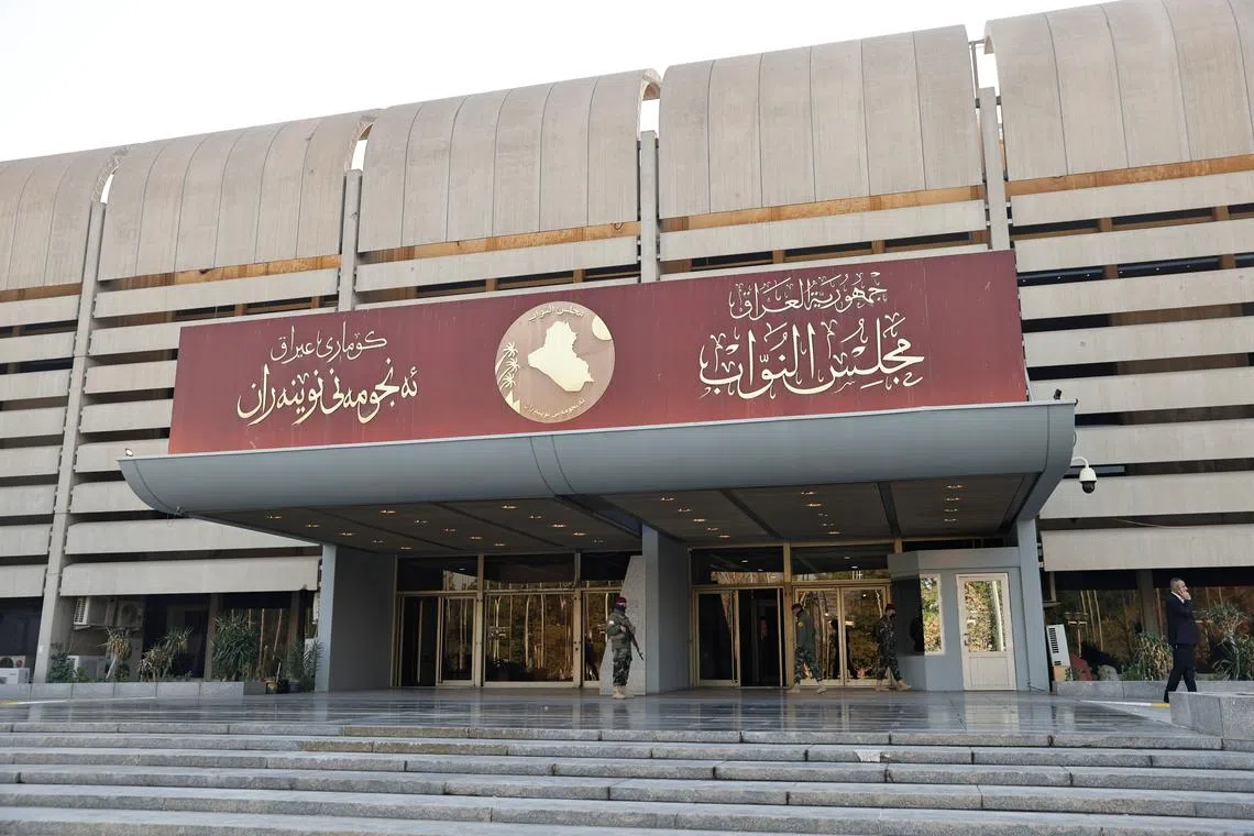FILE PHOTO: A general view of the Iraqi parliament in Baghdad, Iraq, January 9, 2022. REUTERS/Abdullah Dhiaa Al-Deen/File Photo