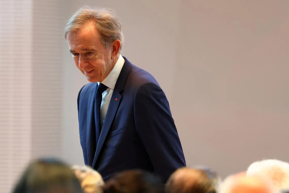 FILE PHOTO: Paris 2024 Olympics - IOC Session Opening Ceremony - Fondation Louis Vuitton, Paris, France - July 22, 2024. CEO of LVMH Bernard Arnault attends the ceremony. REUTERS/Stephanie Lecocq/File Photo