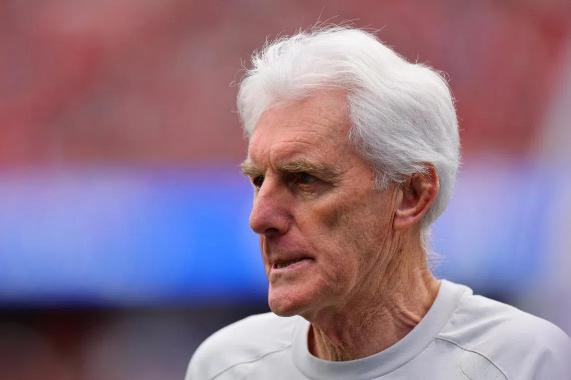 Soccer Football - FIFA World Cup 2026 - Round of 32 - South Africa v Canada - Los Angeles Stadium, Inglewood, California, U.S. - June 28, 2026 South Africa coach Hugo Broos REUTERS/Daniel Cole