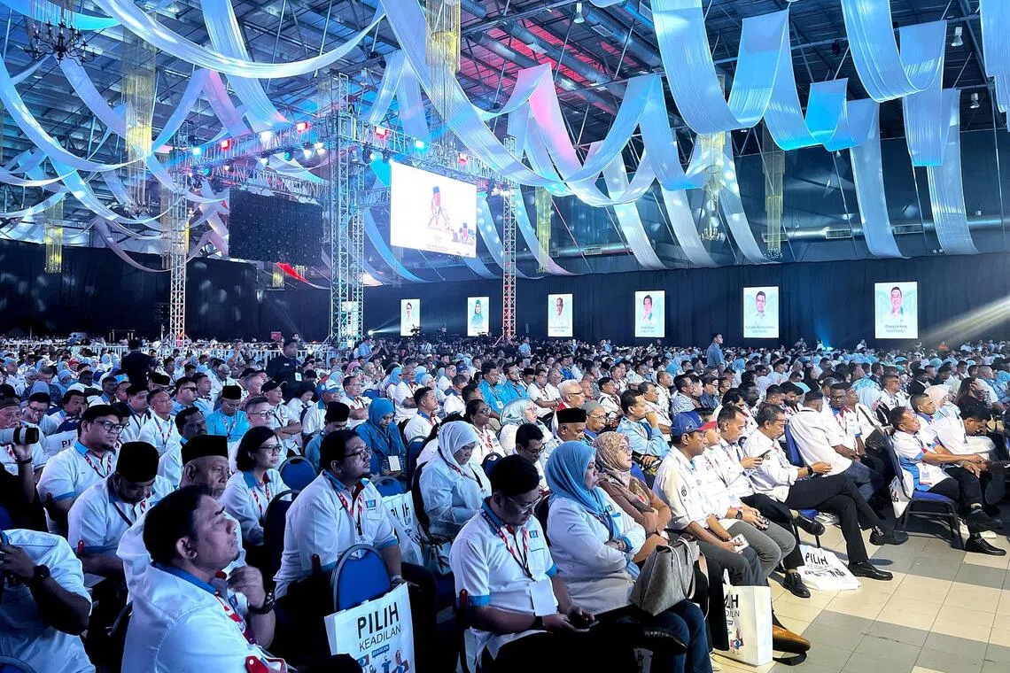 Delegates at the Parti Keadilan Rakyat congress on Aug 15.