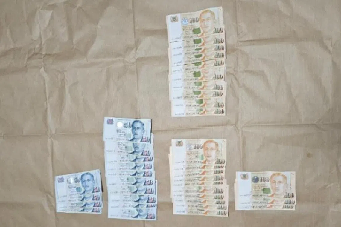 Cash amounting to $3,000 was recovered and seized, the police said. 