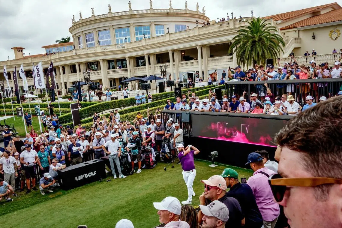 A LIV Golf tournament at Trump National Doral, in Doral. Saudi Arabia is pulling back from the costly and high-profile golf venture amid mounting financial concerns.