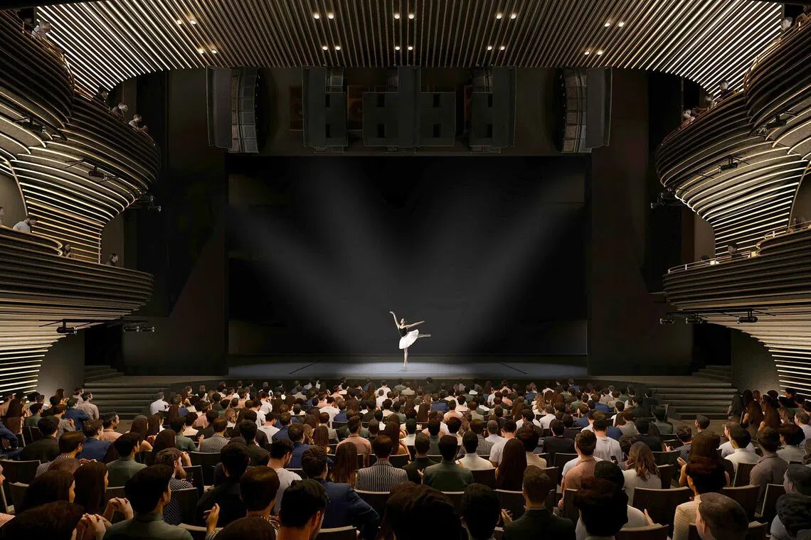 Artist’s impression of a new 1,000-seat theatre and contemporary art museum, slated to open at the yet-to-be-named redeveloped Tanglin Shopping Centre by 2030.