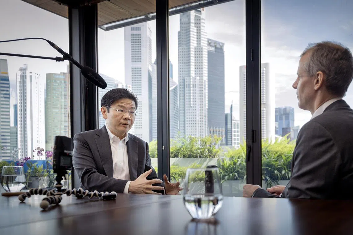 DPM Lawrence Wong in his interview with the Economist.
