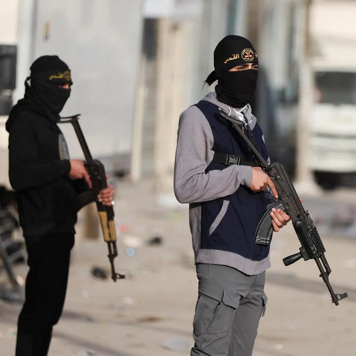 Militants from Hamas and Palestinian Islamic Jihad in Gaza City on March 20.