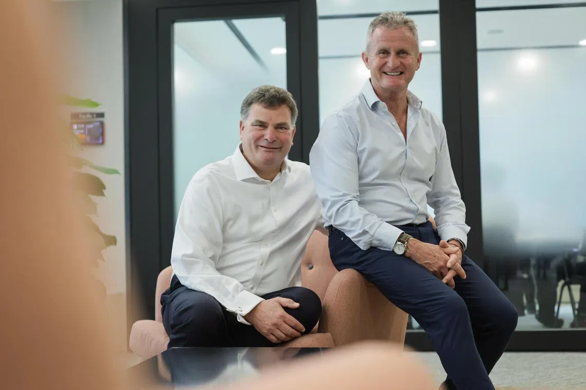 ST20240321_202427803986 : Gin Tay/ kcsompo/ Chor Khieng Yuit/

(L-R): Profile of Julian James CEO of Sompo International and Paul O’Neill, President of Commercial Lines, Insurance, Asia Pacific, photographed at Sompo office in Singapore Land Tower, on Mar 21, 2024.