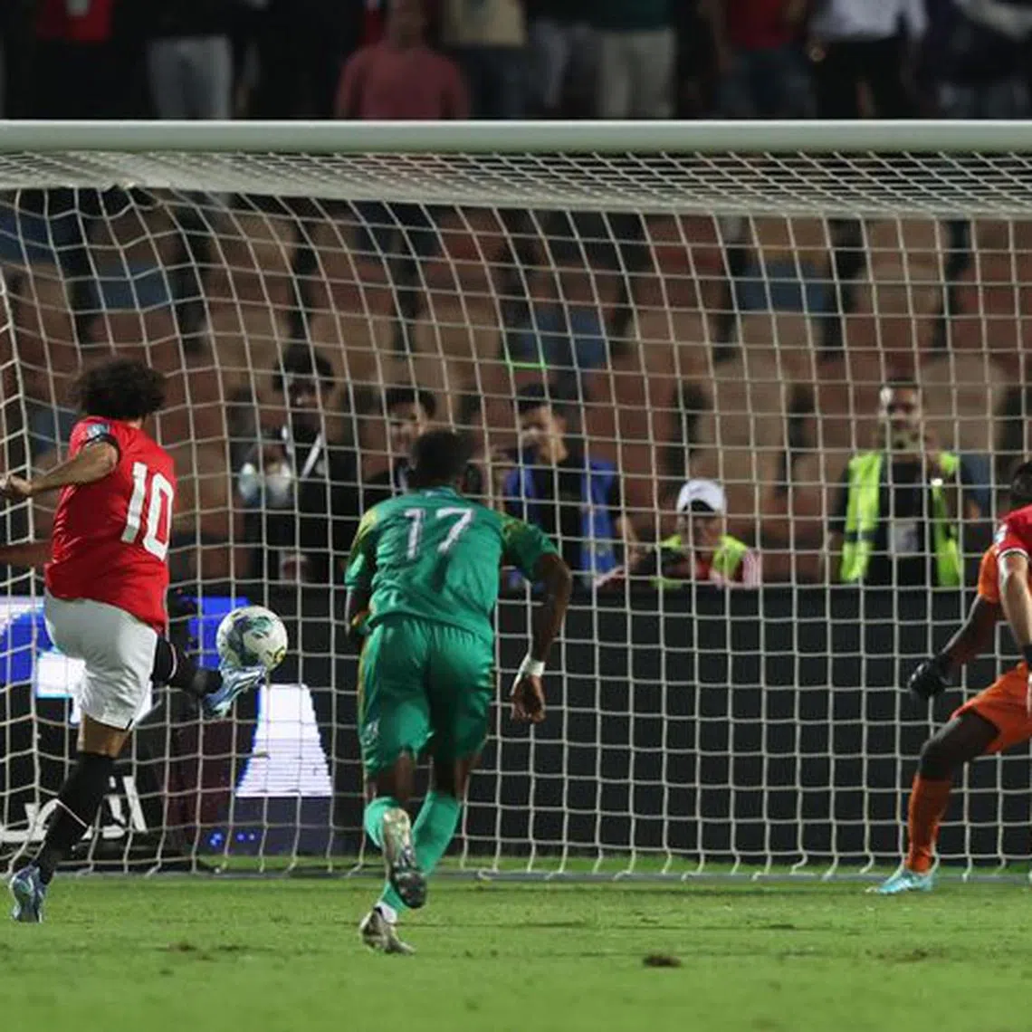 Soccer Football - World Cup - CAF Qualifiers - Group A - Egypt v Djibouti - Cairo International Stadium, Cairo, Egypt - November 16, 2023  Egypt's Mohamed Salah scores their second goal from the penalty spot REUTERS/Amr Abdallah Dalsh