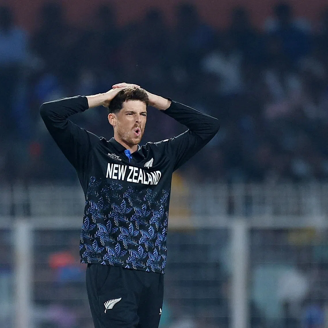 Cricket - ICC Men's T20 World Cup 2026 - Semi Final - South Africa v New Zealand - Eden Gardens, Kolkata, India - March 4, 2026 New Zealand's Mitchell Santner reacts REUTERS/Anushree Fadnavis