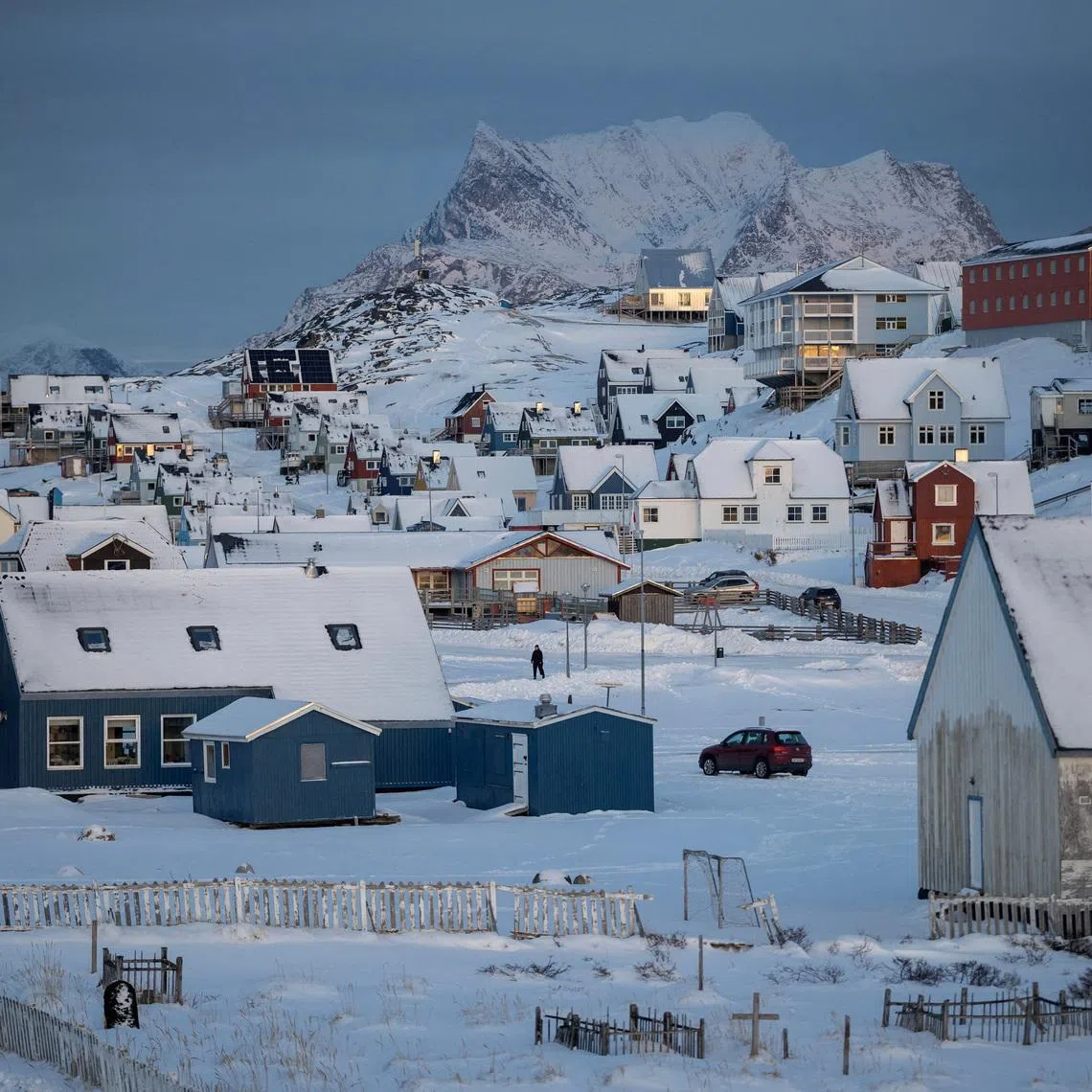 A view of buildings in Nuuk, Greenland, January 14, 2026. REUTERS/Marko Djurica