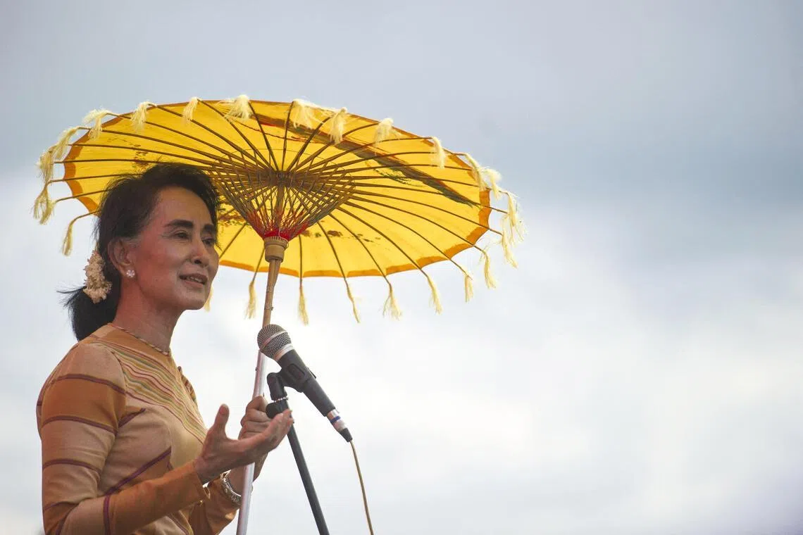 Myanmar’s pro-military party claims Suu Kyi’s seat in junta-run poll