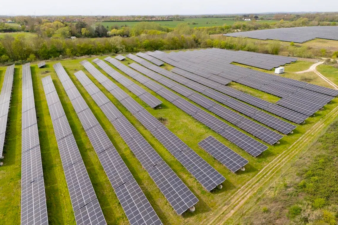 The British government said placing solar panels and wind turbines could power about five million homes.