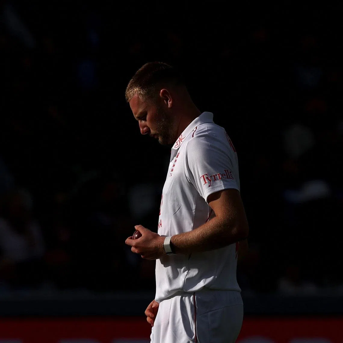 England's Gus Atkinson during the match, Cricket, England v New Zealand, First Test, Lord's Cricket Ground, London, Britain, June 5, 2026. Action Images via Reuters/Andrew Boyers