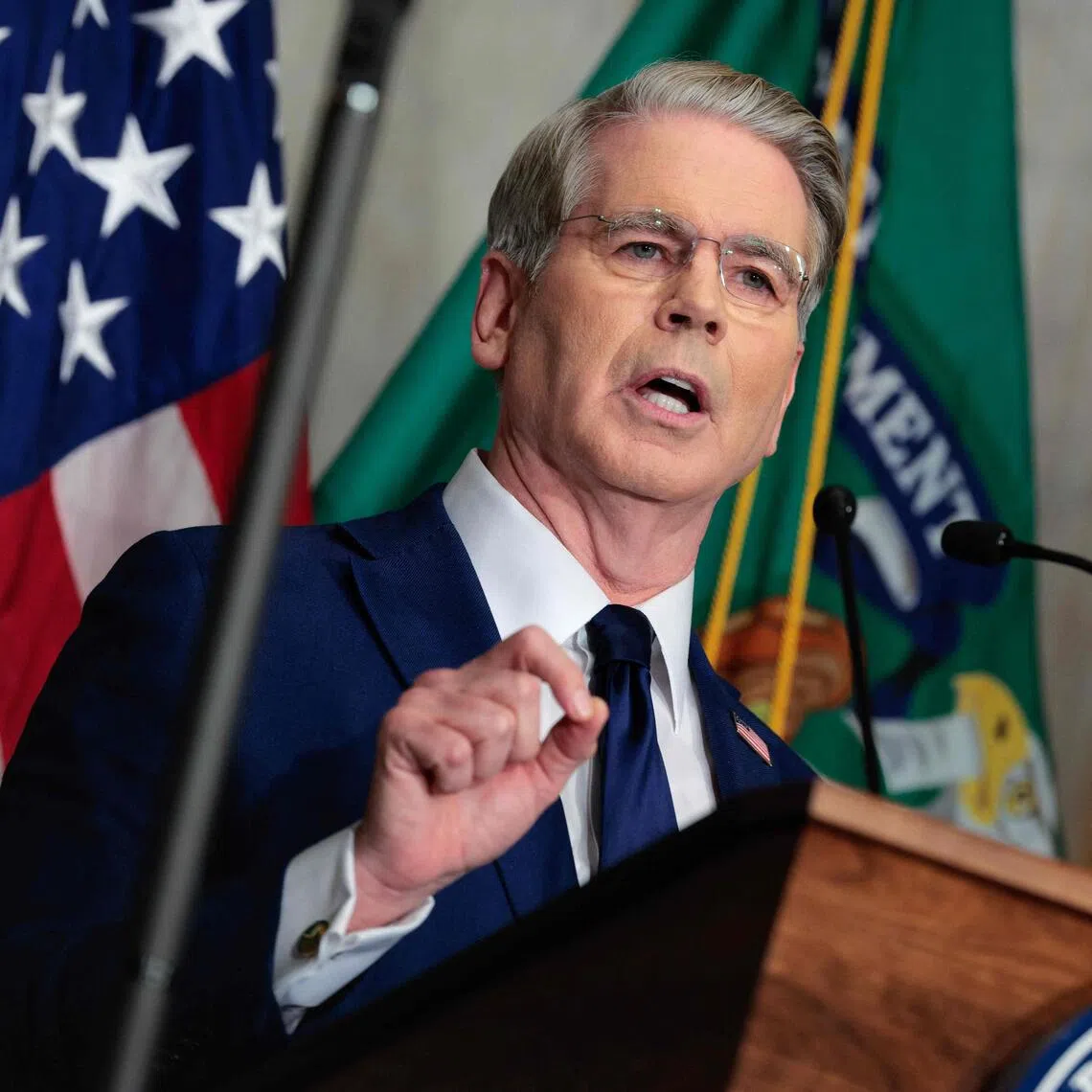 US Treasury Secretary Scott Bessent announcing a new set of sanctions against Iran, describing them as “an economic D-Day”, on Aug 24 in Washington, DC.