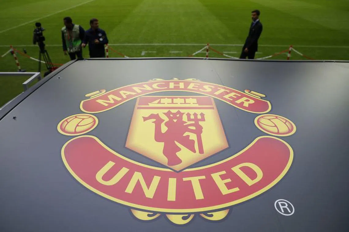 FILE PHOTO: Football Soccer - Manchester United visit the Friends Arena ahead of the the Europa League Final - Friends Arena, Stockholm, Sweden - 23/5/17 General view of the Manchester United logo ahead of the Europa League final Reuters / Phil Noble Livepic