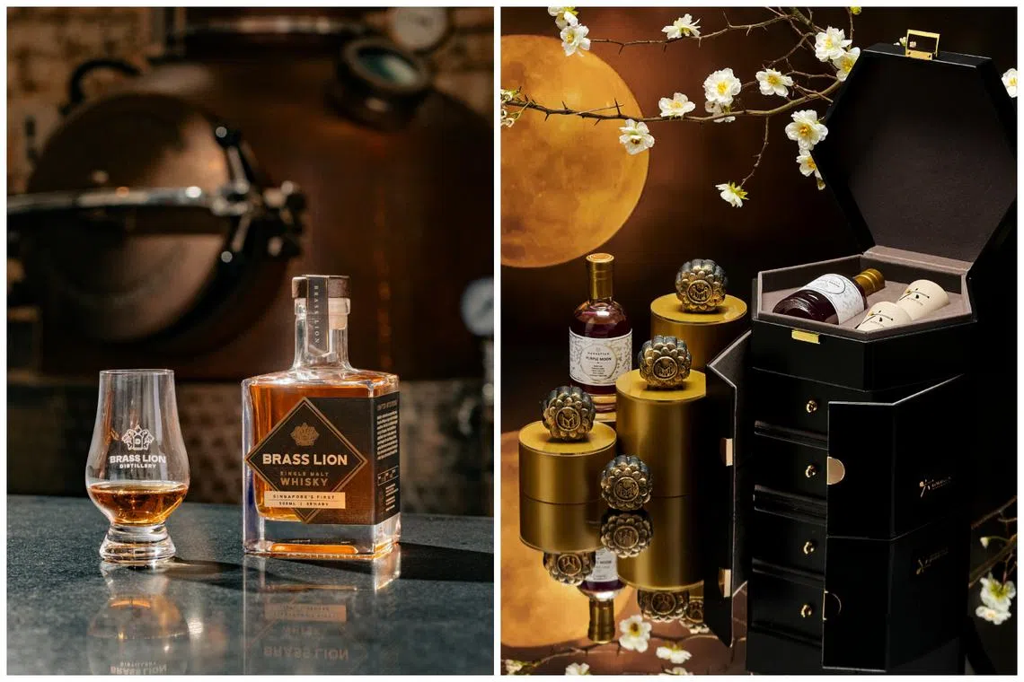 Brass Lion Distillery's made-in-Singapore whisky and Roku Gin's boozy mooncake set.