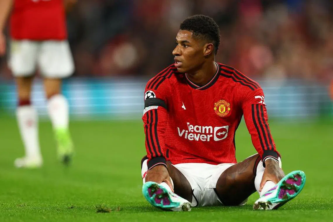 Soccer Football - Champions League - Group A - Manchester United v FC Copenhagen - Old Trafford, Manchester, Britain - October 24, 2023 Manchester United's Marcus Rashford REUTERS/Molly Darlington