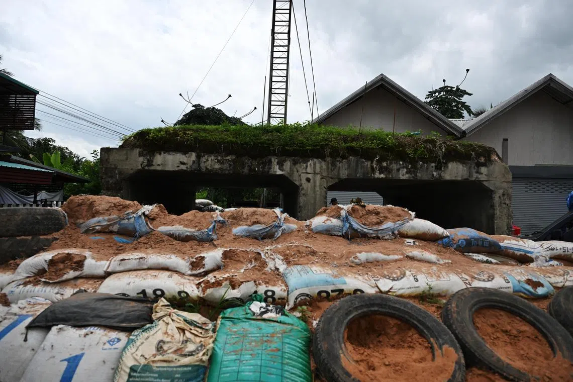 epa12260855 A view of a bunker where villagers from Ta Miang village shelter in Phanom Dong Rak District, Surin Province, Thailand, 25 July 2025. Thailand and Cambodia exchanged heavy artillery fire as fighting extended into a second day, with both sides accusing each other of initiating the exchange in a disputed border area. According to the Thai government, at least 15 people were killed and more than 100,000 displaced in Thailand amid the escalating violence.  EPA/KAIKUNGWON DUANJUMROON