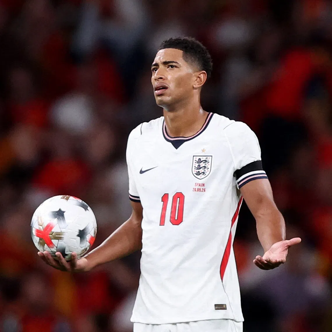 Jude Bellingham had a fiery exchange with Real Madrid teammate Marc Cucurella in England’s defeat by Spain on Sept 26.