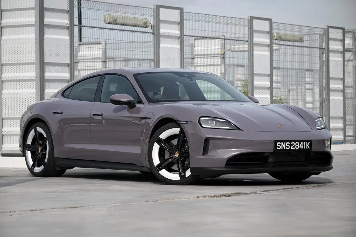 Porsche's Taycan is a fully electric sports car. 