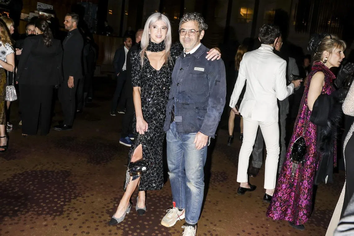 Sarah Hoover and Tom Sachs at a gala for the Art Production Fund, before Covid lockdowns took effect, in New York, March 9, 2020. 