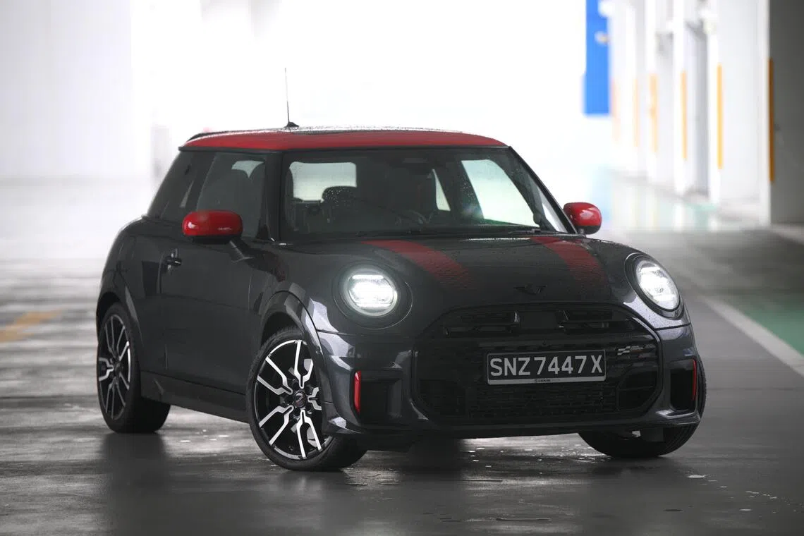 The Mini JCW 3Dr pictured on Dec 10, 2025.