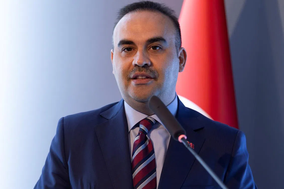 Turkey's Minister of Industry and Technology Mehmet Fatih Kacir addresses the audience during a signing ceremony in Istanbul, Turkey, April 29, 2024. REUTERS/Umit Bektas/File Photo