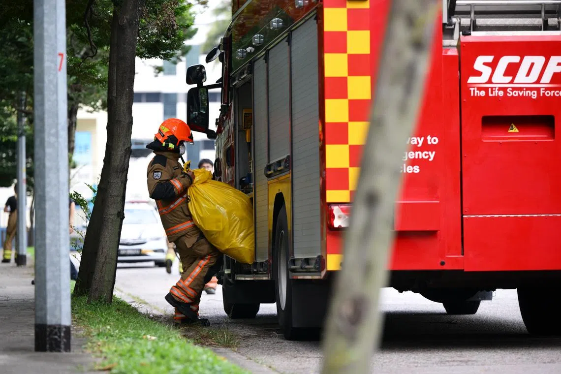 SCDF said hazardous materials specialists were on site to carry out mitigation operations.