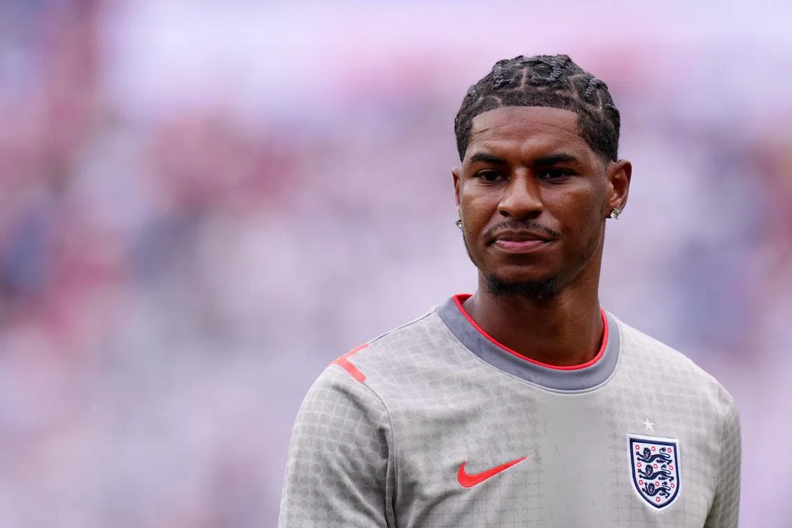 Soccer Football - FIFA World Cup 2026 - Group L - England v Ghana - Boston Stadium, Foxborough, Massachusetts, U.S. - June 23, 2026 England's Marcus Rashford during the warm up before the match IMAGN IMAGES via Reuters/David Butler Ii