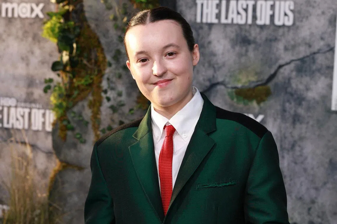 Bella Ramsey attends the Los Angeles premiere of the HBO series The Last Of Us Season 2 in Hollywood, California, on March 24.