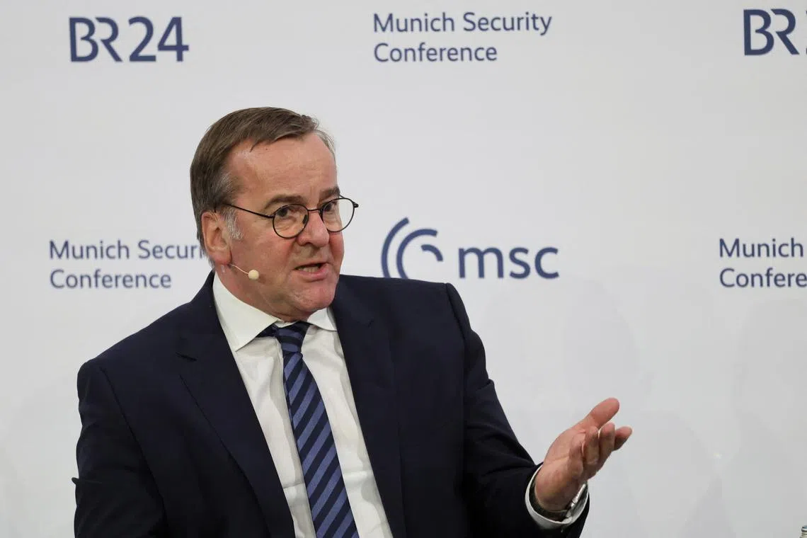 German Defence Minister Boris Pistorius attends the Munich Security Conference (MSC) in Munich, Germany February 14, 2025. REUTERS/Wolfgang Rattay