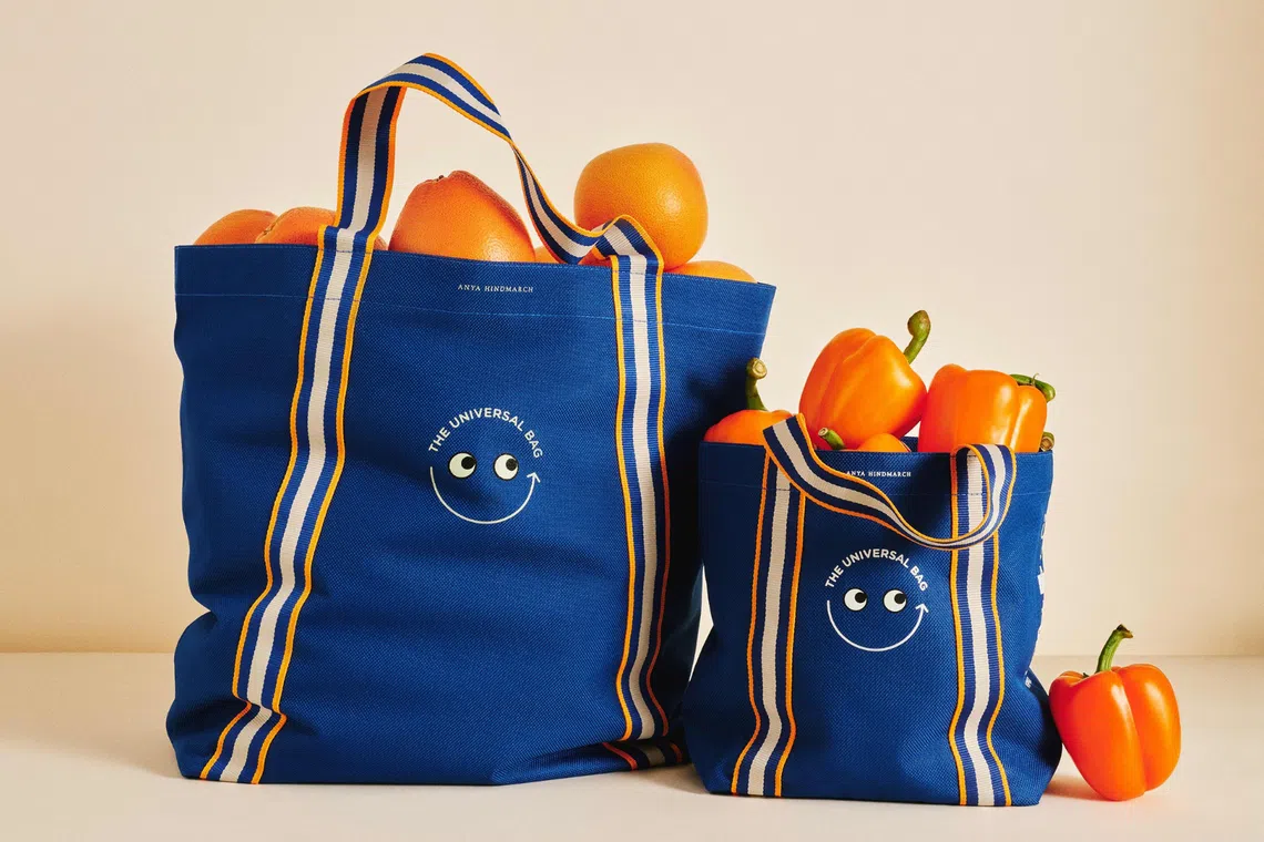 The Universal Bag ($30, left) and the new Mini ($25, right) available at FairPrice Finest.