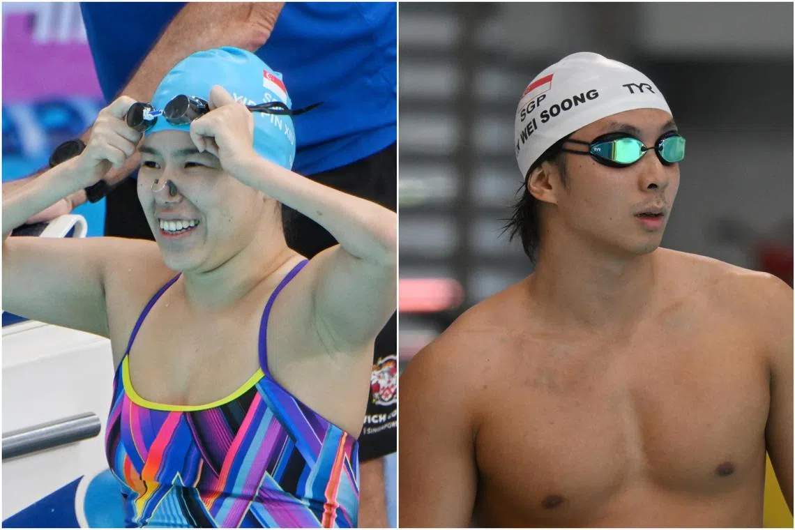 Yip Pin Xiu (left) and Toh Wei Soong will compete at the Paris Paralympics from Aug 28 - Sept 8.