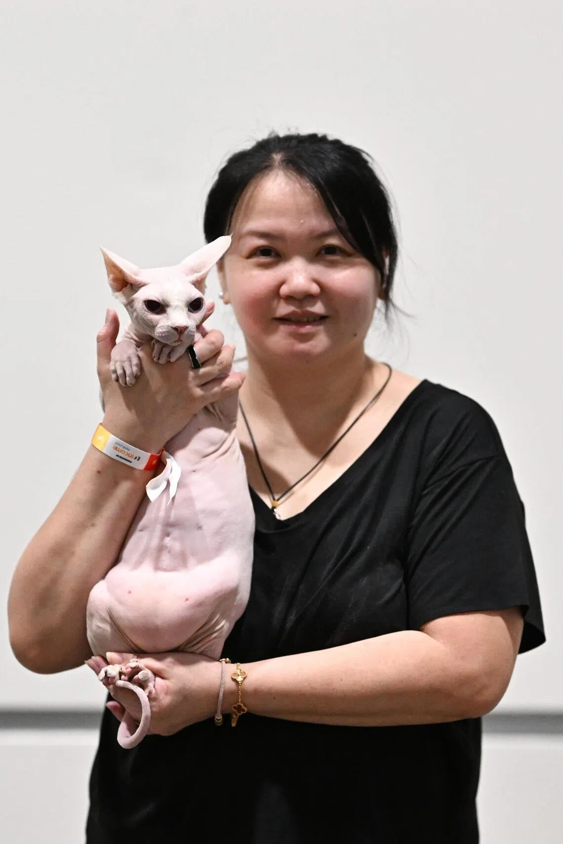 Three-year-old Taotao and her owner Adeline Kwong.