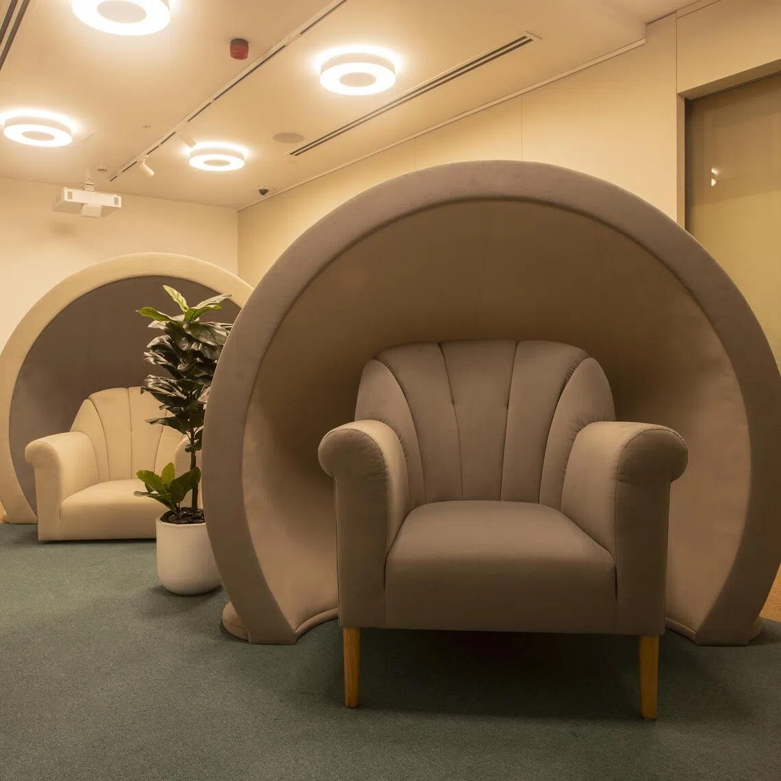 The Calm Room is a dedicated space where visitors can rest if they are feeling overstimulated.
