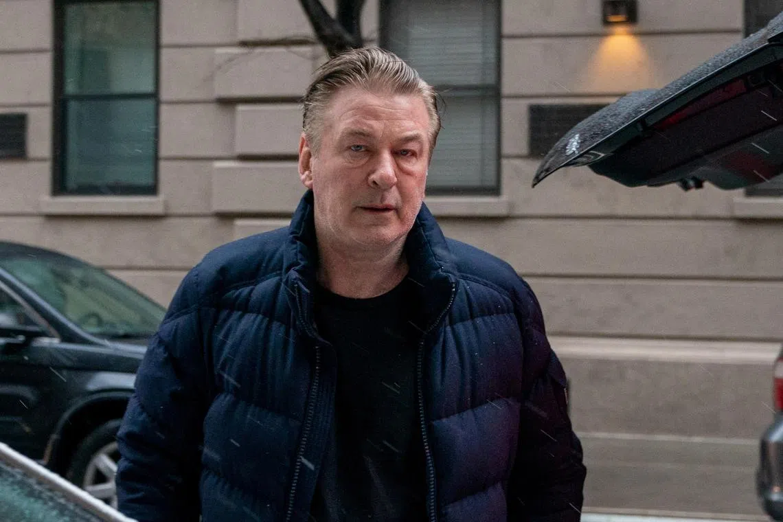 Actor Alec Baldwin departs his home in New York, on Jan 31, 2023.  