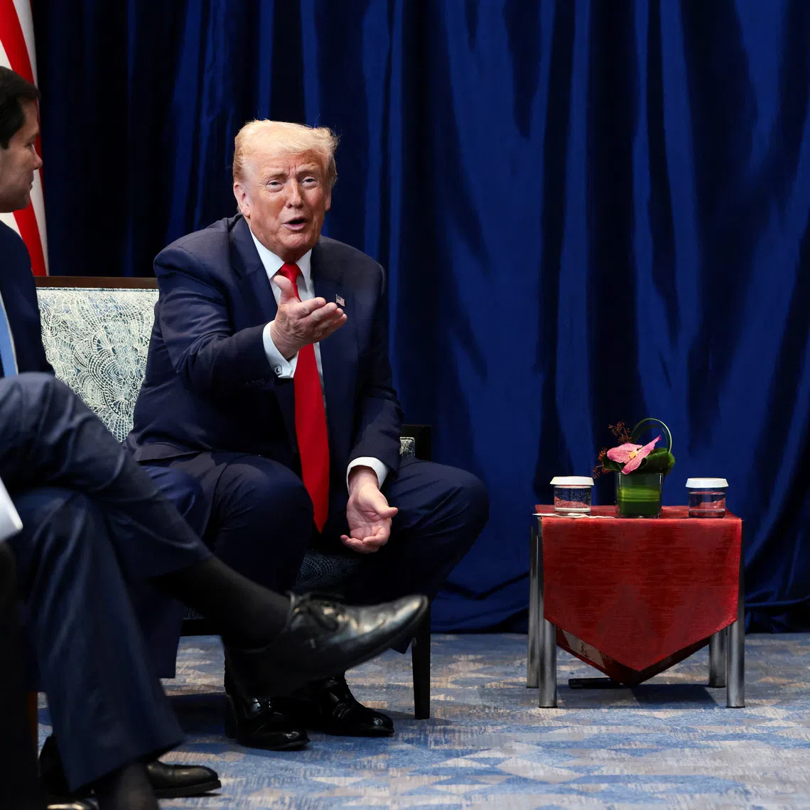 US President Donald Trump (left) meeting Brazilian President Luiz Inacio Lula da Silva on the sidelines of the Asean summit in Kuala Lumpur on Oct 26.