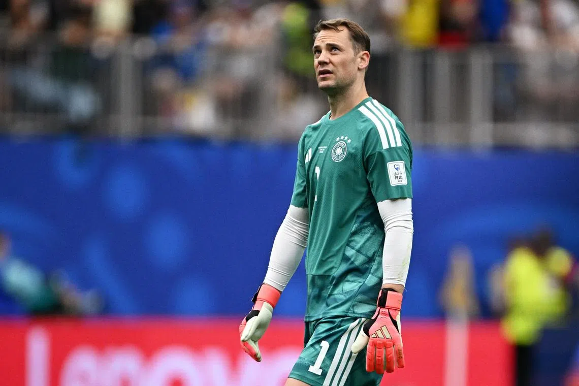 Soccer Football - FIFA World Cup 2026 - Group E - Germany v Curacao - Houston Stadium, Houston, Texas, U.S. - June 14, 2026 Germany's Manuel Neuer looks on at half time REUTERS/Annegret Hilse