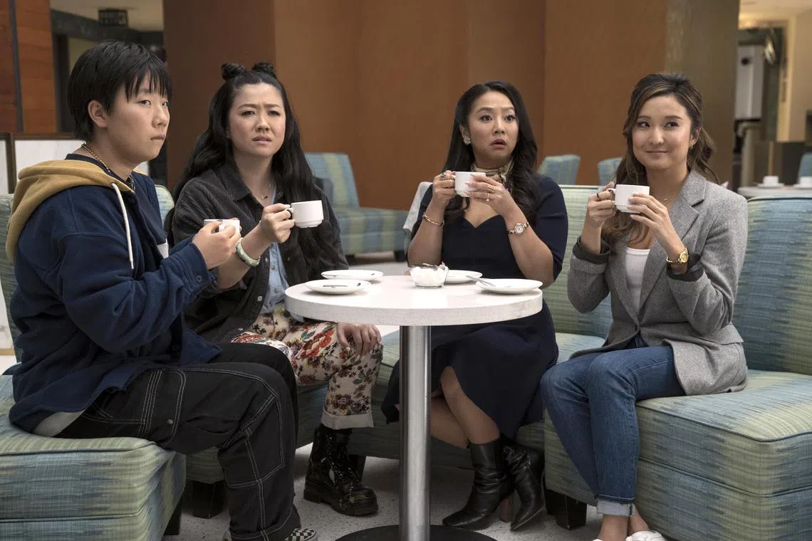 Joy Ride stars (from left) Sabrina Wu, Sherry Cola, Stephanie Hsu and Ashley Park,.