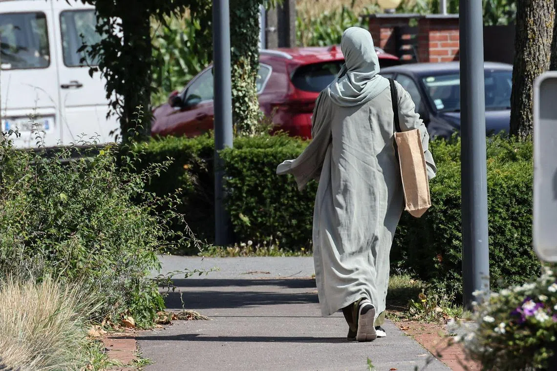 France had announced in August that it was banning the abaya, a full-length Muslim garment, from schools.