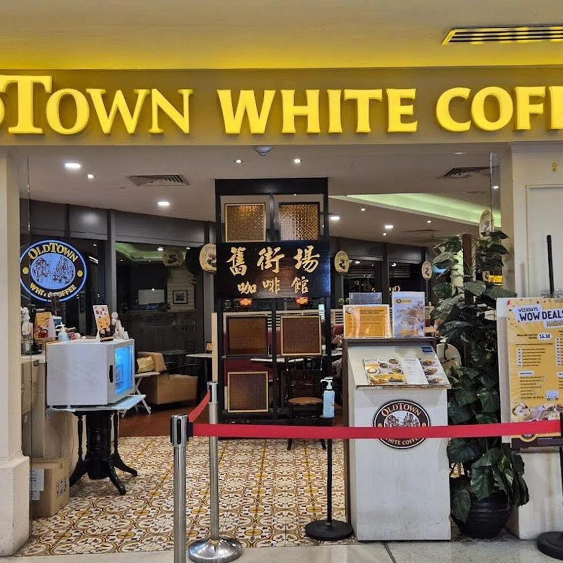 OldTown White Coffee’s final day of operations in Kallang Wave Mall in Singapore is Oct 11.