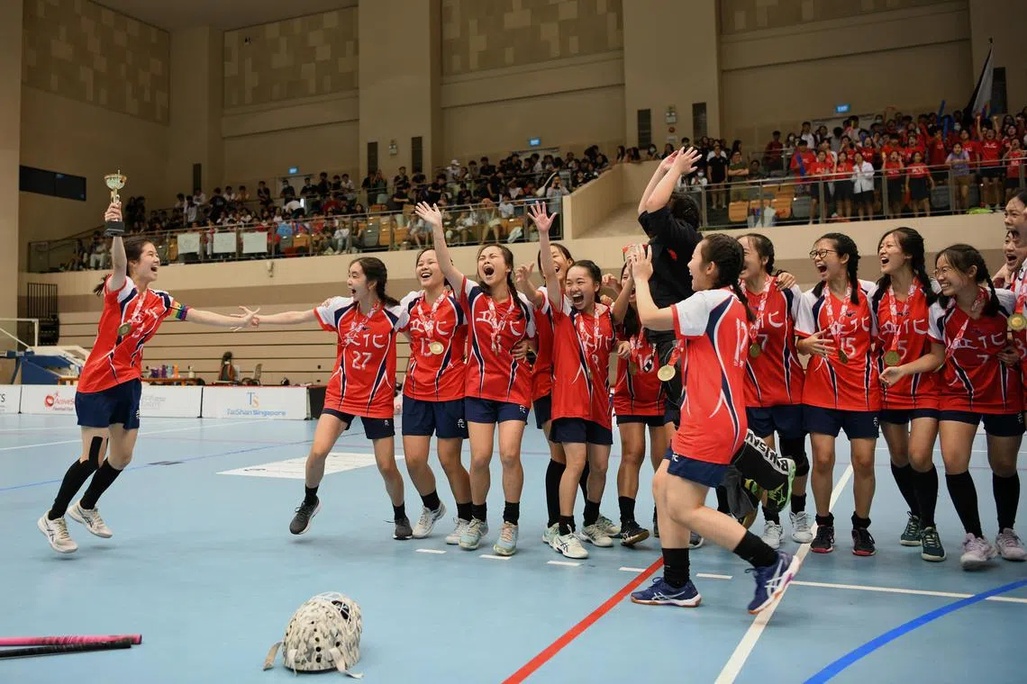 NSG A Div finals for floorball
1330: girls' finals River Valley High School v VJC
1530: boys' final RI v VJC