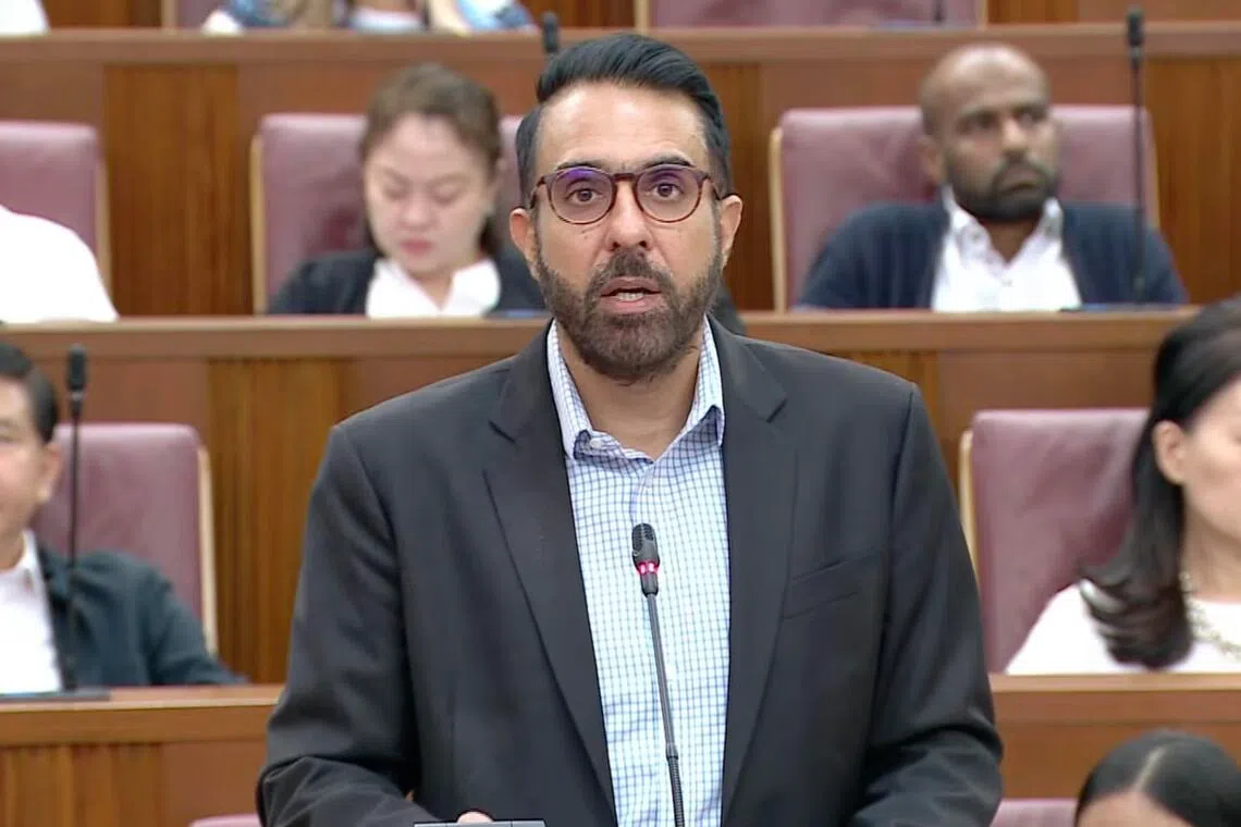 Workers’ Party chief Pritam Singh speaking in Parliament on Sept 10.