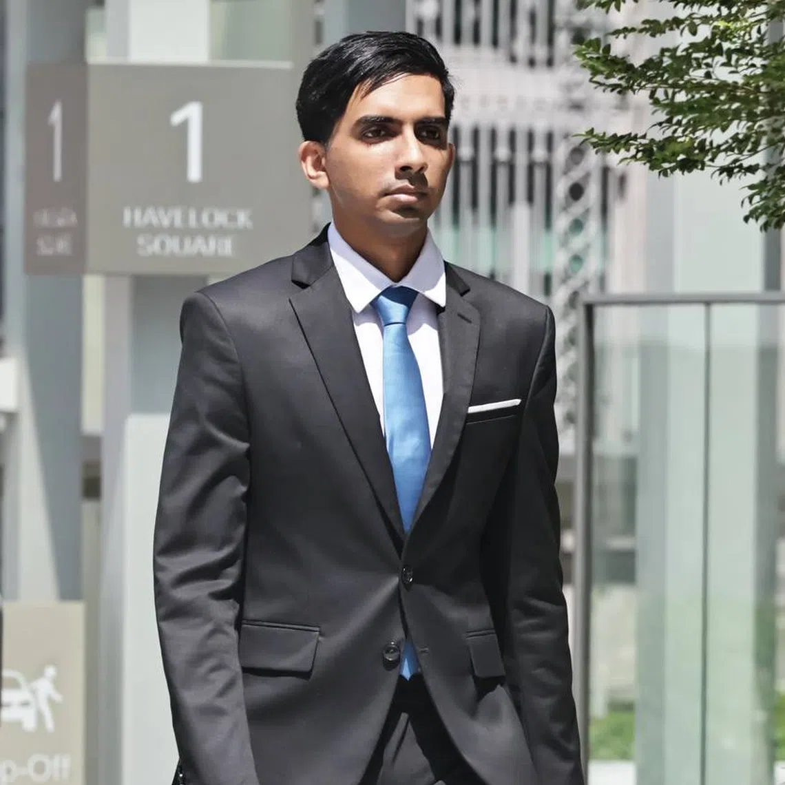 Former Workers' Party cadre Yudhishthra Nathan arriving at the State Courts on Oct 23.