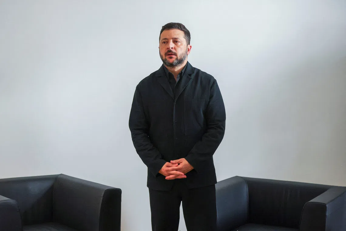The Ukrainian leader said Kyiv was willing to halt strikes on Russian oil refineries if Washington supplied Ukraine with interceptors for the Patriot anti-missile system.