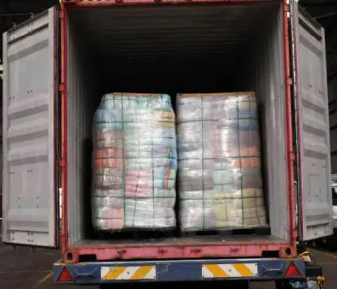 Bundles containing a total of about 412kg of cannabis that were intercepted before being smuggled to Britain.