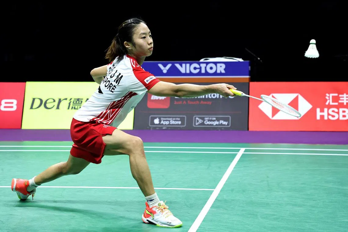 Yeo Jia Min at the Sudirman Cup Finals 2023 world badminton championships in Suzhou, in China's eastern Jiangsu province on May 16, 2023. Yeo said she had experienced a season full of ups and downs this year.

(Photo by AFP) / China OUT