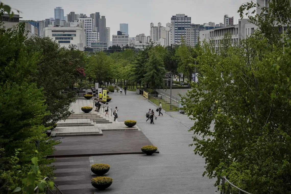 Yonsei University campus in Seoul, South Korea. The country wants to have 300,000 international students by 2027.