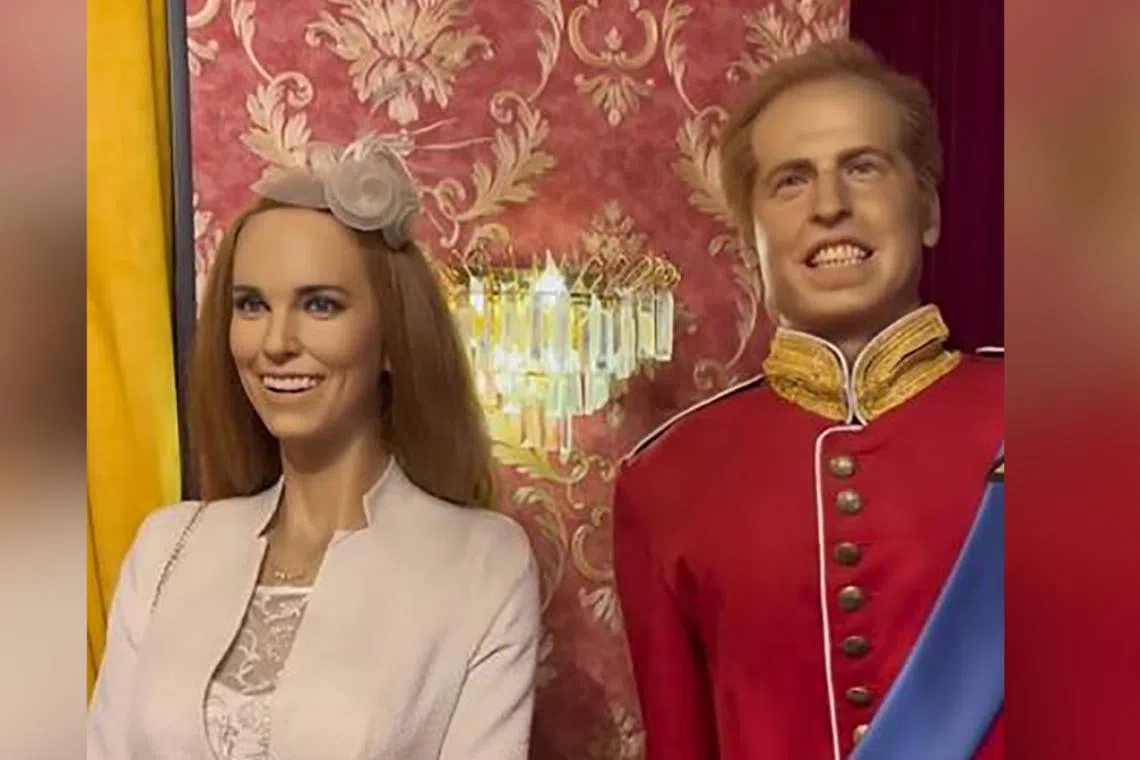Dodgy wax figures of British royals Prince William and Kate Middleton in Krakow Wax Museum have been mocked.