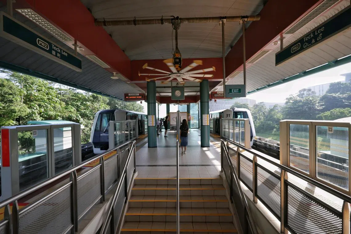 Teck Lee is the last stop to start operations on the west loop of the Punggol LRT line.
